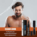 Waterproof Beard Filler Pen Kit | Contoured Beard Pen with Brush | Long-Lasting & Sweatproof Beard Pencil | Perfect for Patchy Beards