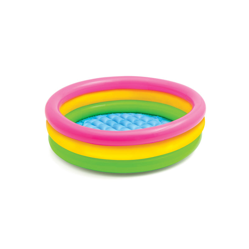 3 Rings Inflatable Sunset Glow Pool | Vibrant Swimming Pool for Babies & Toddlers | Safe, Durable & Easy to Use
