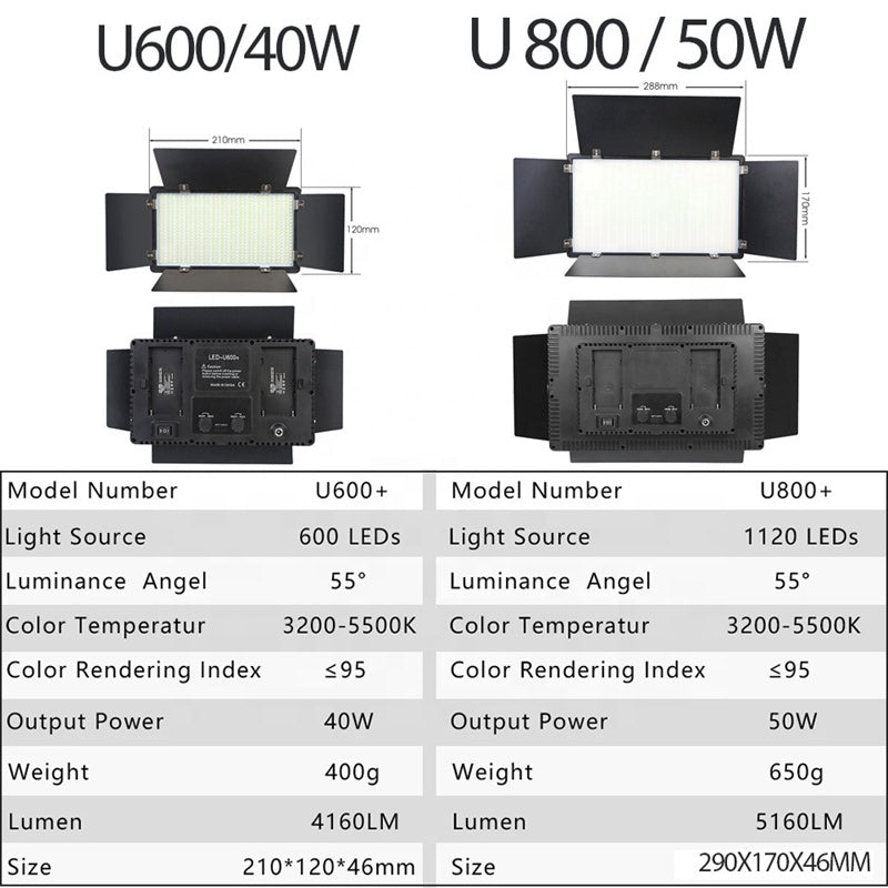 Pro LED 600 Photography Equipment | TV Video Studio Photo Shooting LED Flat Lamp