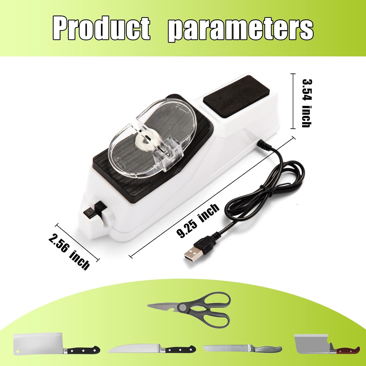 Premium Electric Knife Sharpener – Durable USB-Powered Sharpener for Safe and Stylish Knife Maintenance