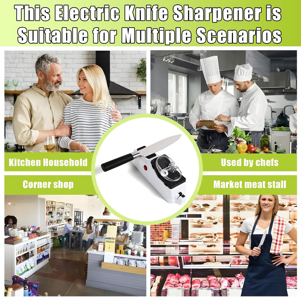 Premium Electric Knife Sharpener – Durable USB-Powered Sharpener for Safe and Stylish Knife Maintenance