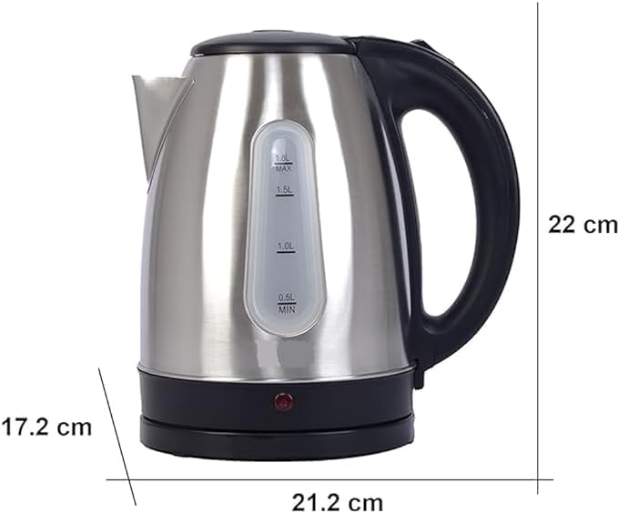 Stainless Steel Kettle | Efficient & Safe 1.8L Electric Water Boiler for Kitchen