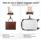 Travel Digital Luggage Scale with Temperature Display | Portable 110LB/50KG Capacity Suitcase Weighing Scale