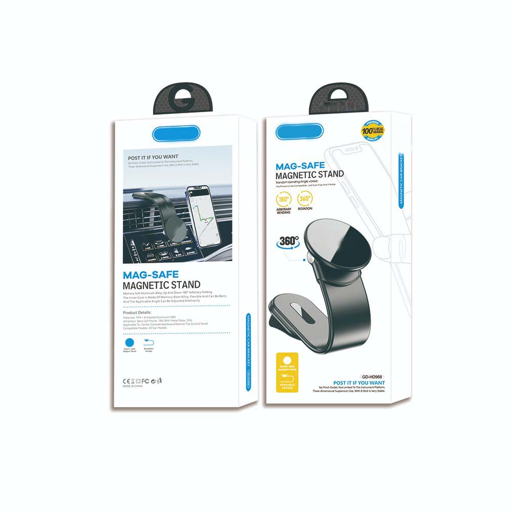 GD-HD968 Multi-Angle MagSafe Car Phone Holder | Secure Magnetic Grip & 360° Rotation