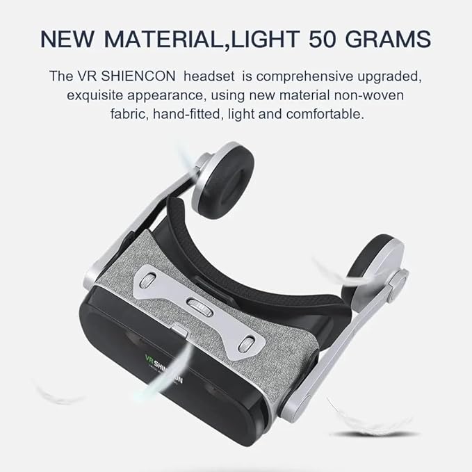 3D Glasses Virtual Reality Helmet – Immersive VR Goggles for iPhone & Android Smartphones | Adjustable Headset for Gaming & 3D Movies