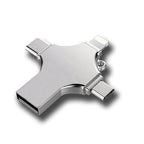 128GB 4-in-1 USB 3.0 Flash Drive | Fast USB A, USB C, Micro USB & iPhone Connector | Compatible with iPhone, Android, iPad, Mac, PC, Galaxy S, Windows
