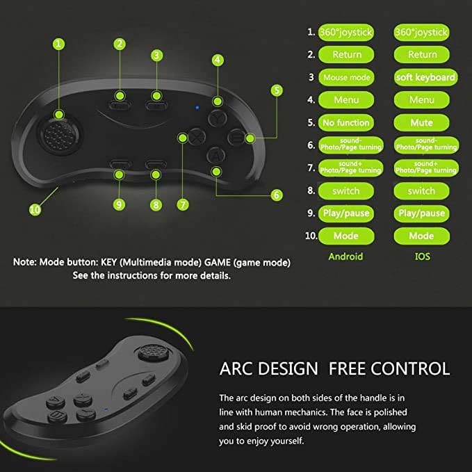 Wireless Gaming Controller – Seamless Gamepad for VR & Mobile | Precision Controls for Immersive Gaming