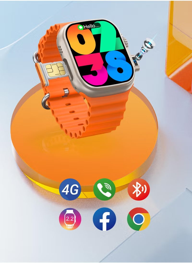 Oteeto TU94 Pro Smart Watch | 2.02" Display, Pop-Up Camera & SIM Slot | Fitness Tracker & Communication Device | Stylish & Innovative Design