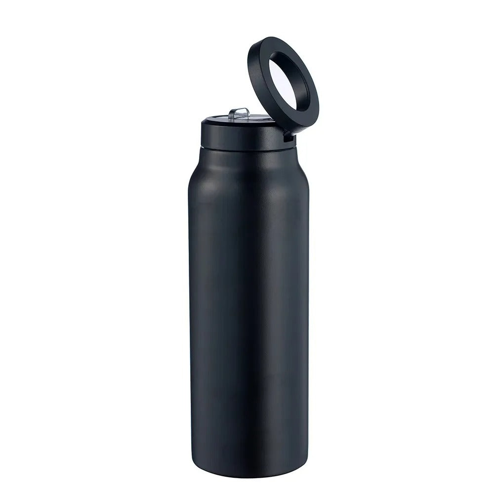 Stainless Steel Magnetic Vacuum Flask | Sports Water Bottle & Phone Holder | Outdoor Thermal Insulation Cup | Portable & Versatile Design