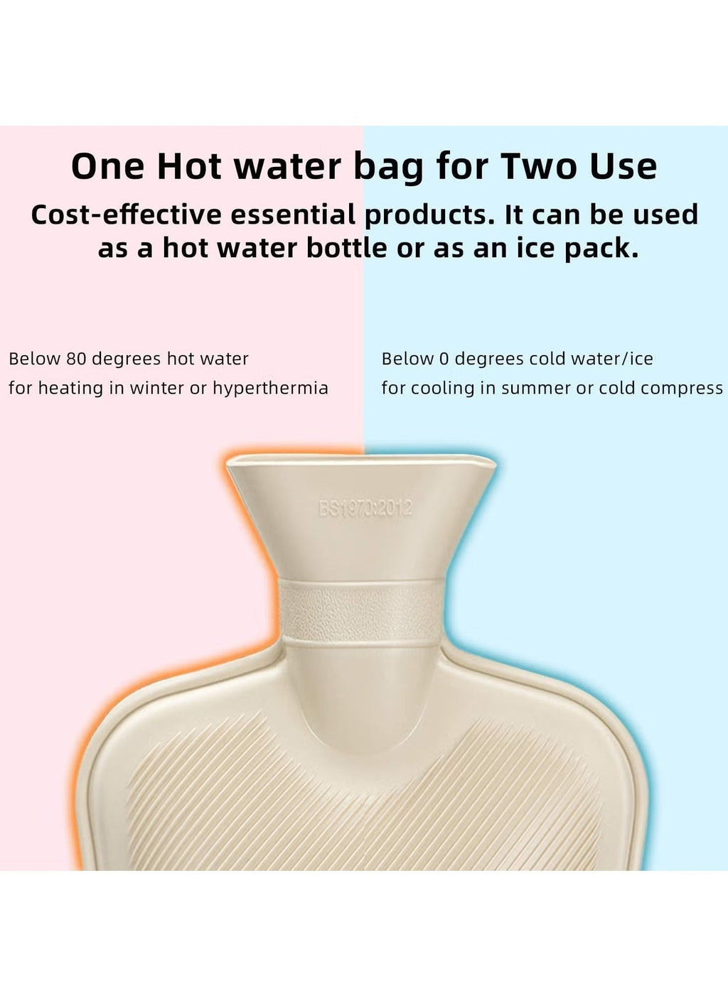 Hot Water Bag with Soft Cover | Rubber Hot & Cold Therapy Pack for Pain Relief
