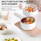800W Mini Electric Cooker | Portable Hot Pot with Safety Features | Ideal for Travelers & Home Cooks | Multipurpose Cooking Solution | Compact & Efficient Design
