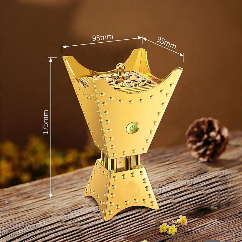 Luxury Electric Bakhoor Burner – USB Rechargeable Car & Home Oud Incense Diffuser