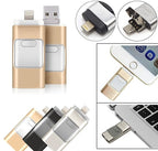 Flash Drive USB Memory Stick U Disk 3-in-1 for Android/iOS Devices – Portable Data Solution