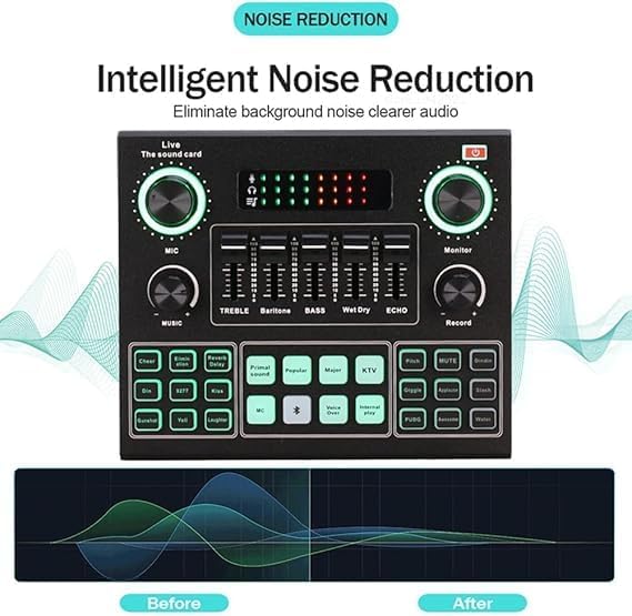V9 Audio Mixer – Multi-Channel Sound Board with Voice Changer & Effects for Gaming, Streaming, and Podcasting