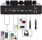 V8 Sound Card for Live Streaming | Bluetooth Voice Changer with Effects & 1200mAh Battery