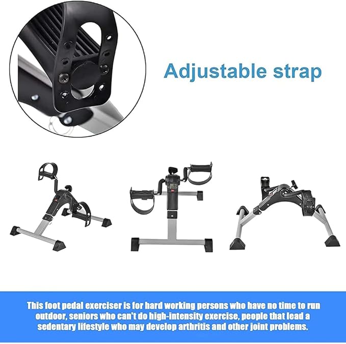 Mini Exercise Bike | Compact Arm & Leg Exerciser with Adjustable Resistance & LCD Monitor