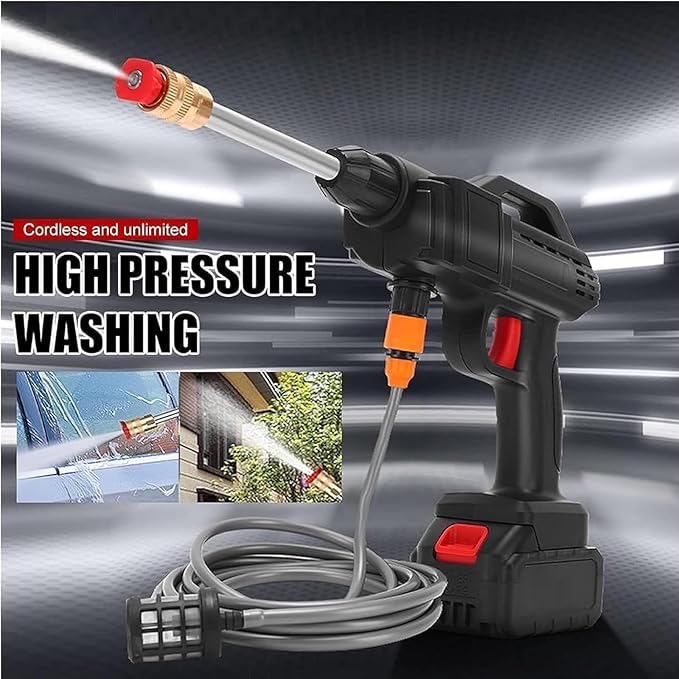 Hydrowasher - Ez Jet Cordless Power Washer | 6-in-1 Wireless High-Pressure Water Gun for Cars, Patios & More