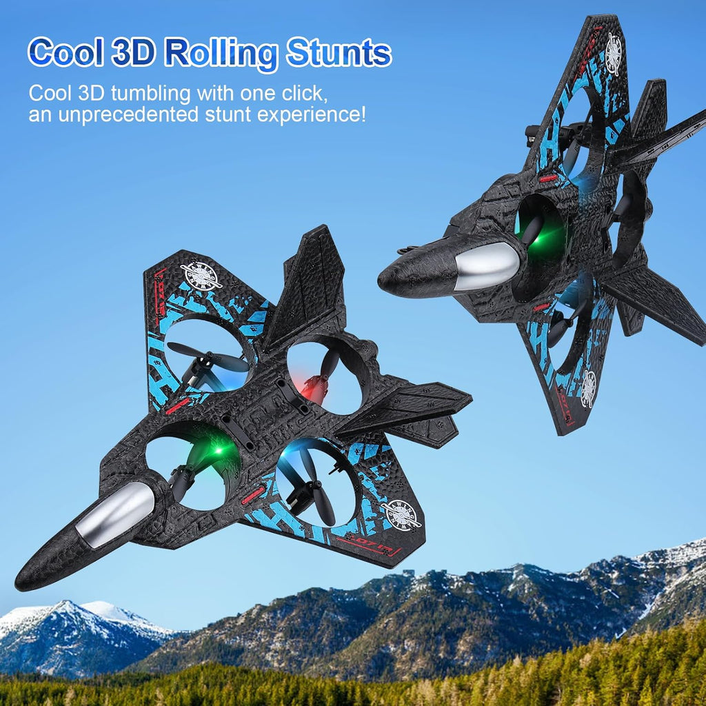 RC Aeroplane | 2.4GHz Remote-Controlled Fighter Plane with LED Lights