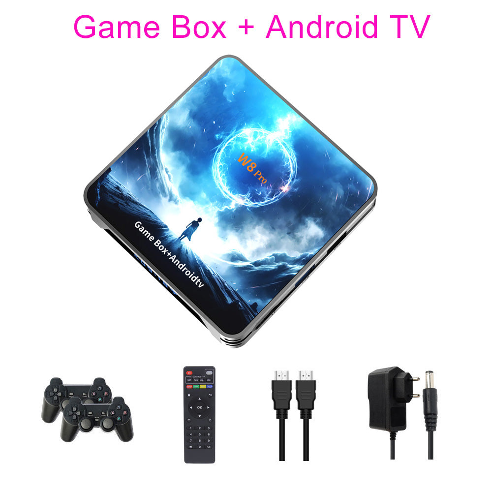 W8 PRO Android TV Game Dual System | Android 14.0 TV Box with 30,000 Games | Ultimate Entertainment Hub