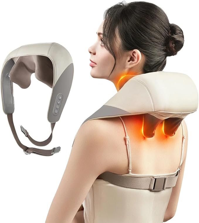 Wireless Back Muscle Relaxing Massage Pillow – Portable Neck, Shoulder, and Back Massager for Pain Relief