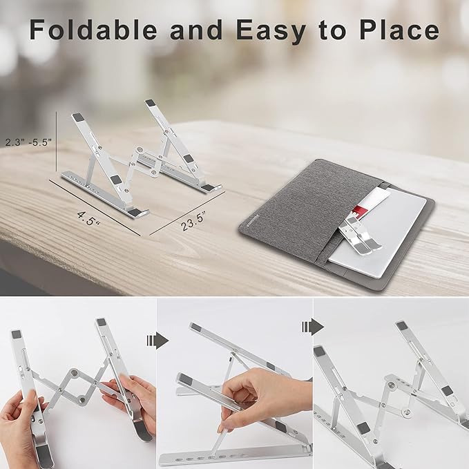 Creative Folding Laptop Stand | Adjustable & Portable Bracket for Enhanced Ergonomics