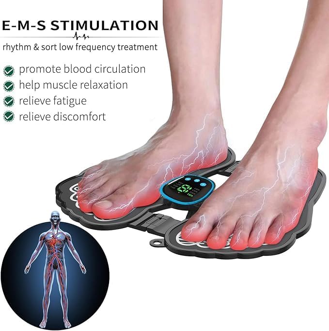 Electric EMS Foot Massager Pad | Relaxation & Pain Relief for Daily Rejuvenation