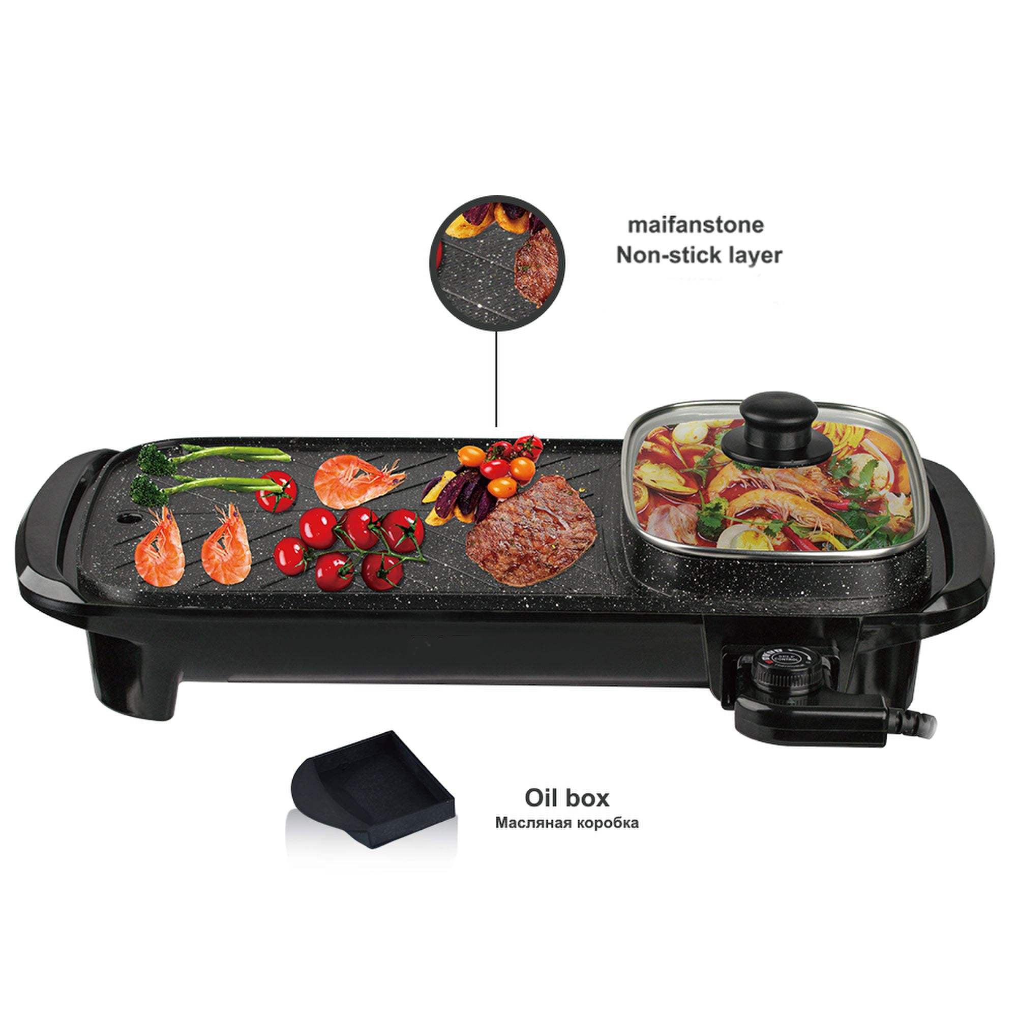 Customized Homemade BBQ Grill | Smokeless Indoor Electric BBQ Grill with Hot Pot
