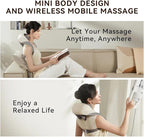 Wireless Back Muscle Relaxing Massage Pillow – Portable Neck, Shoulder, and Back Massager for Pain Relief
