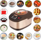 Electric Rice Cooker – 5L Multifunctional Digital Touch 900W Cooker for Rice, Steaming, Slow Cooking, and More
