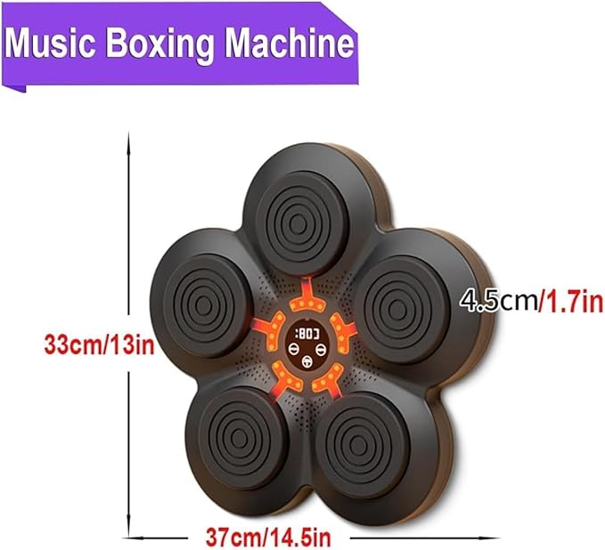 Music Boxing Machine – Electronic Smart Focus & Agility Training | Digital Boxing Target | Wall-Mounted Boxing Pad