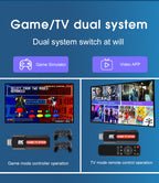 Q9 Video Game Stick | Android 5G 8K TV Box Dual System | 2.4G Dual Wireless Controllers | Gaming & Entertainment Hub