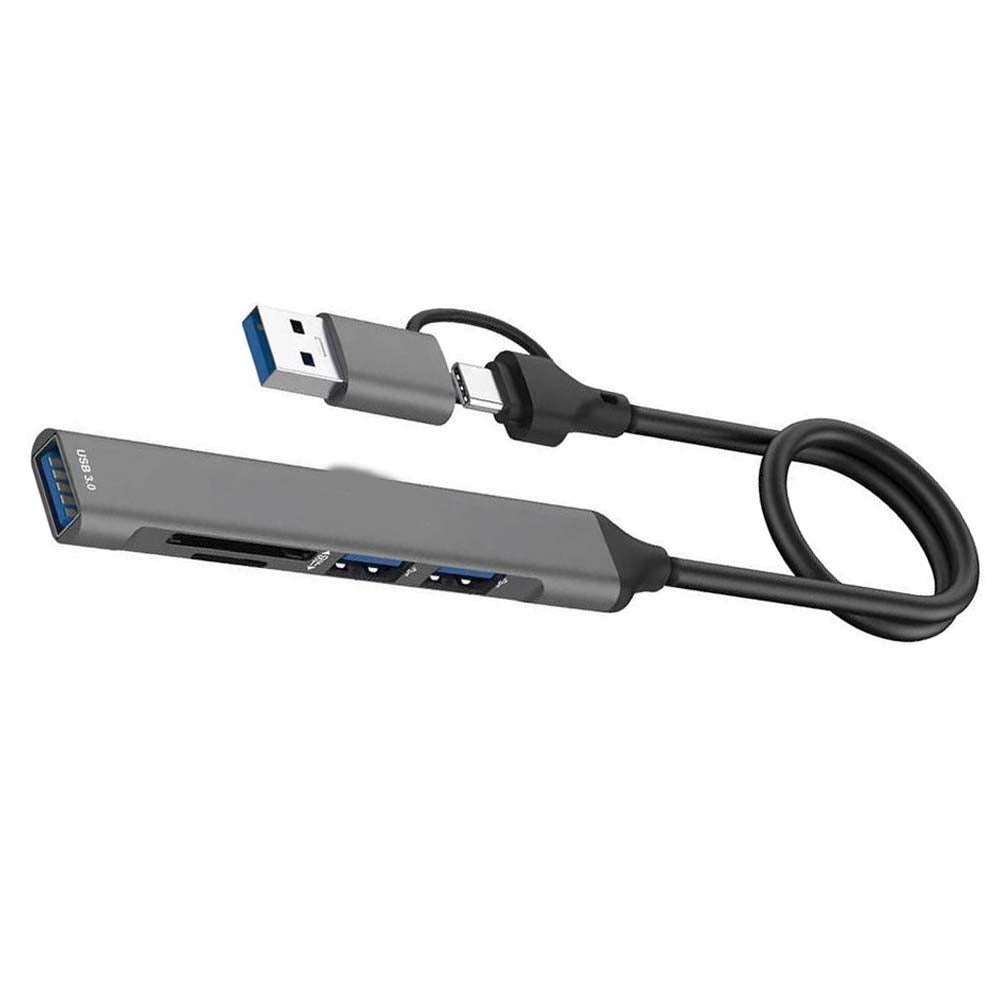 Type-C USB-A 5-in-2 Hub – USB 3.0 and USB 2.0 Connectivity for Efficient Device Management