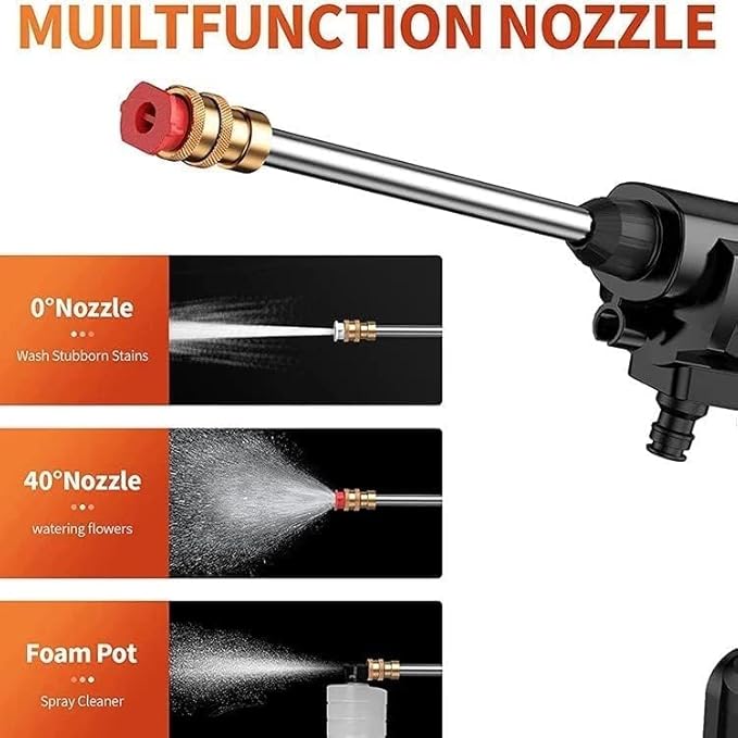 Cordless Pressure Washer | 48V Handheld Electric Power Washer Gun | Perfect for Car Cleaning & Outdoor Tasks