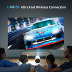 Portable Family Projector | Android Smart Projector with HD Display for Camping & Home