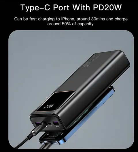 P30 20000mAh Fast Charging Power Bank – Versatile Portable Charger with Multi-Device Support
