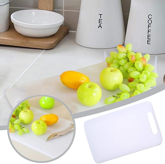 The Stuff Plastic Non-Slip Cutting Board with Juice Groove | Deep Drip Feet for Kitchen & Bar