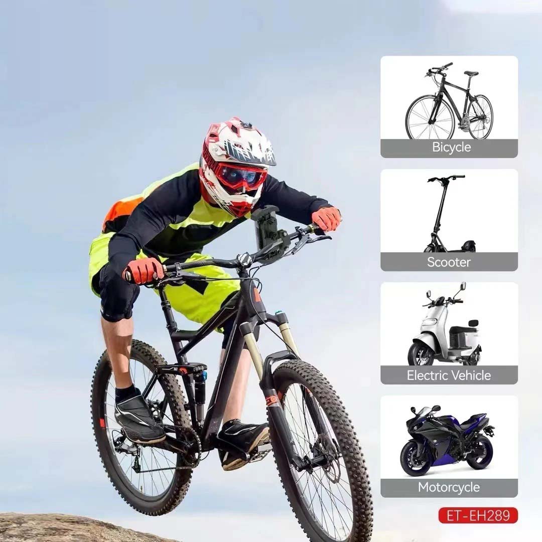 Universal Bike Mobile Stand (ET-EH289) | Adjustable Smartphone Holder for Bicycles, Motorcycles, & Two-Wheelers | One-Hand Use & Multi-Angle Adjustment