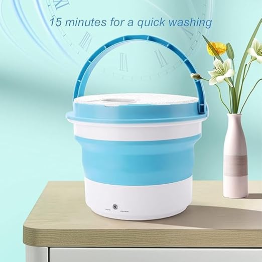 Portable Folding Washing Machine | Compact & Space-Saving Laundry Solution for Travel and Home