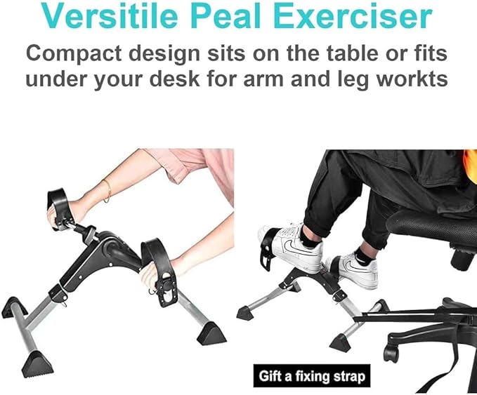 Mini Exercise Bike | Compact Arm & Leg Exerciser with Adjustable Resistance & LCD Monitor