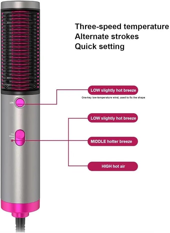 3-in-1 Hot Air Brush | Dry, Straighten, and Curl | Effortless Hair Styling Made Simple