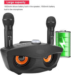 Wireless Bluetooth Speaker with Dual Microphone Set | Portable Karaoke System for Home, Parties & Events