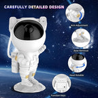 Astronaut Galaxy Star Projector Night Light | Starry Nebula Ceiling LED Lamp with Timer & Remote
