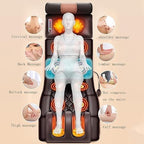 Full Body Massage Mat with Heat – 10 Vibrating Motors for Neck, Back, Waist, and Spine Relief | Vibration, Kneading, and Heat Therapy