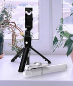 K10 Remote Tripod Mobile Selfie Stick | Multifunctional Bluetooth Selfie Stick & Phone Tripod with Remote Control | Universal Compatibility