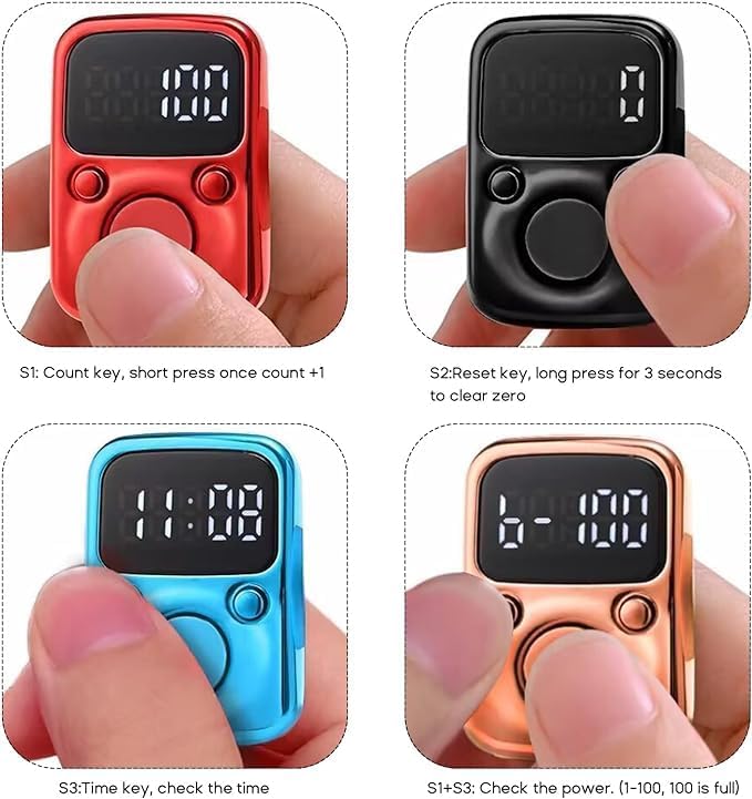 Electric Finger Tally Counter with LED Display | Precision Digital Counting Made Easy