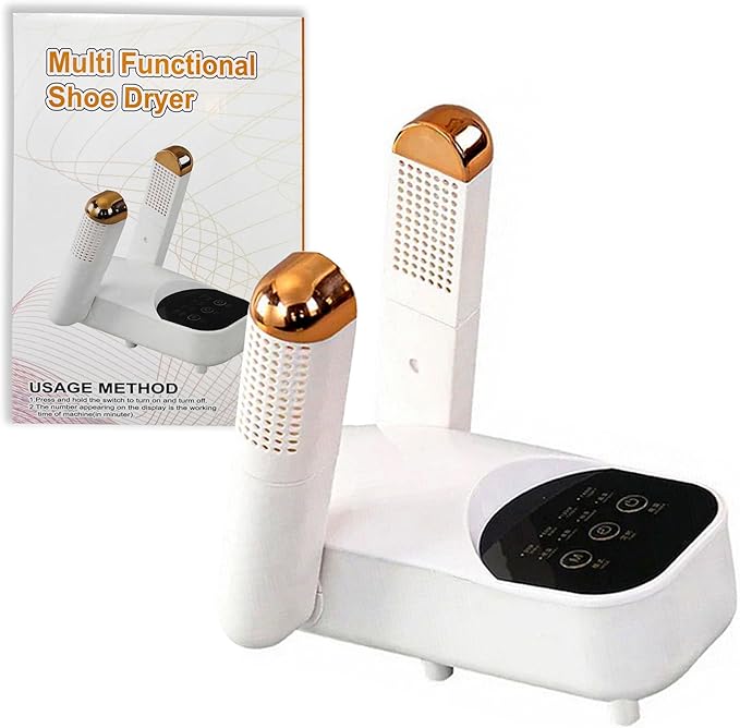 Electric Shoe Dryer with Adjustable Rack & Timer | Multi-Functional Boot & Glove Warmer | Efficient Dryer for Sweaty Shoes