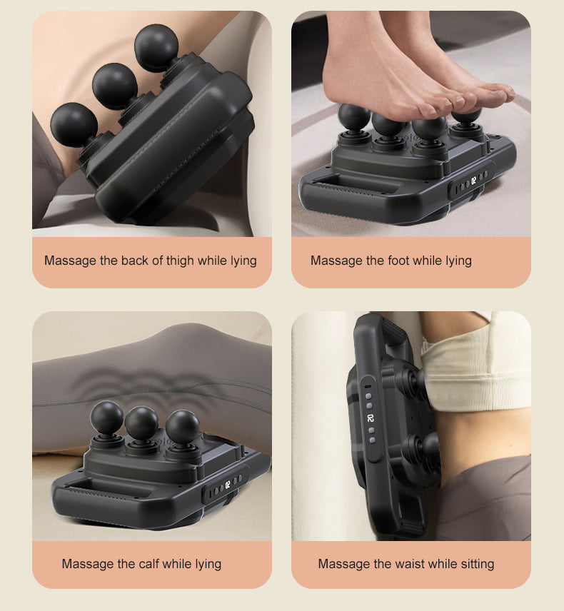 Tissue Body Massager | Powerful Fascia Gun with Six Attachments | Deep Tissue Relief & Tension Easing | Portable & Ergonomic Design | Perfect for Athletes & Daily Relaxation