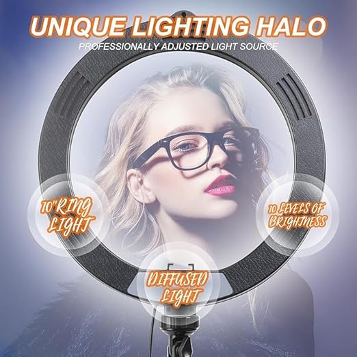 Beauty Live Light – Dimmable Selfie Ring Light & Extendable Tripod for Professional Makeup & Streaming