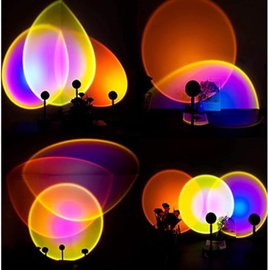 180° Rotatable USB Rechargeable Sunset Light Projector | Relaxing LED Night Light for Kids & Adults
