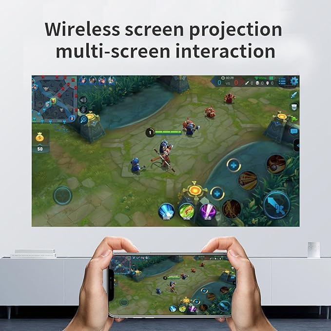 Portable Mini Projector | 4K Ultra Clarity, 1080P, Android 10.0, 5G Wi-Fi & Bluetooth